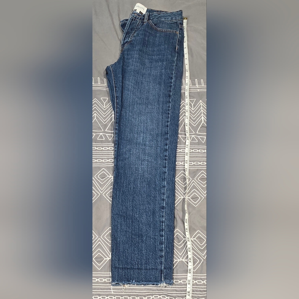 Sezane Cropped Straight Leg Jeans Size 25 - Picture 2 of 9